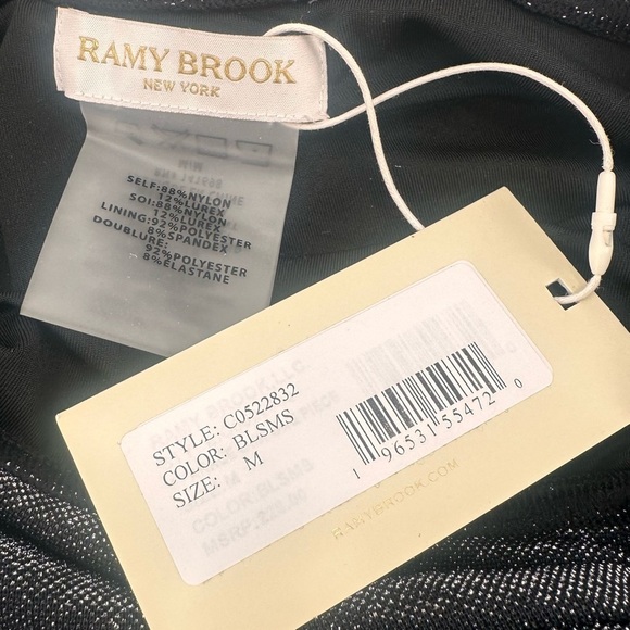 Ramy Brook Sparkle Gigi One-Piece Cutout Swimsuit Swim Medium NEW - Picture 3 of 6